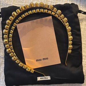 Miu Miu Gold Headband